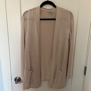Cream open-front cardigan